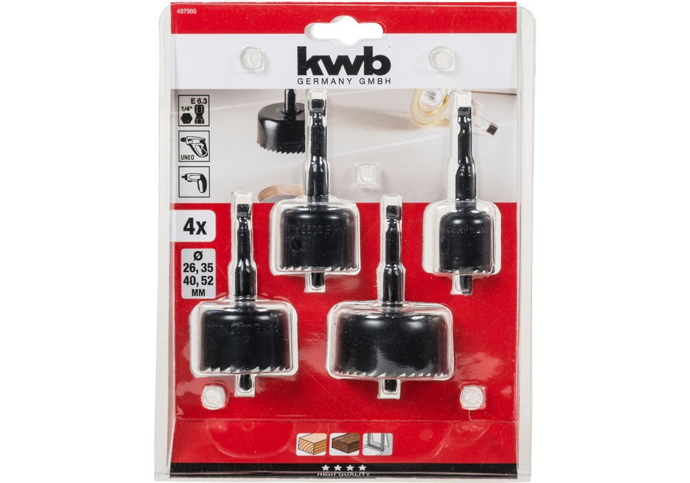 KWB Lochsägen-Set 4-tlg. 26-52 mm