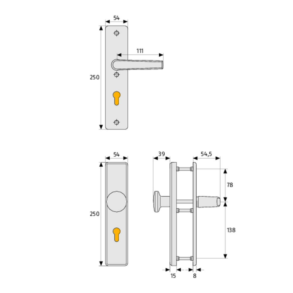 Abus Schutzbeschlag KLS114 F1 DD