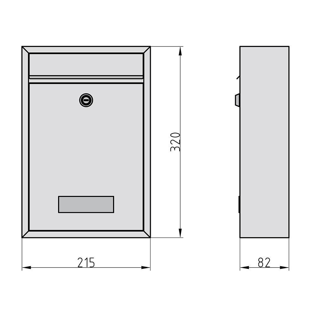 Basi Briefkasten BK 100 stahl weiß