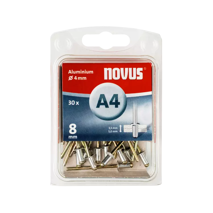 Novus Aluminium-Blindniete Typ A4 8 mm 30 Stk.