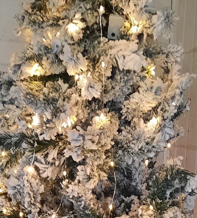 Koopman Silberdraht Lichterkette 200 LED warmweiß