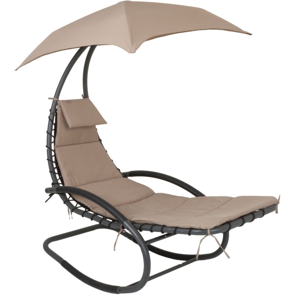 Garden Pleasure Schaukelliege Keros mit Dach 170 x 82 x 185 cm