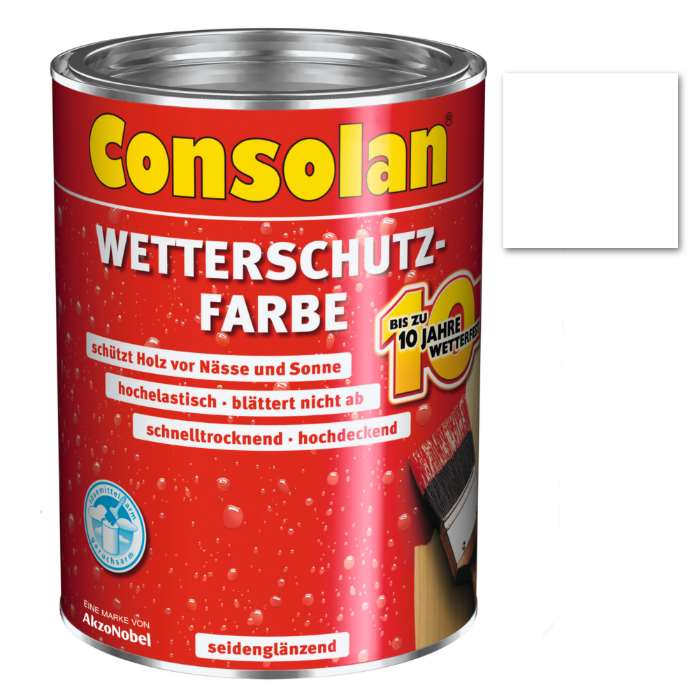 Consolan Wetterschutzfarbe weiß