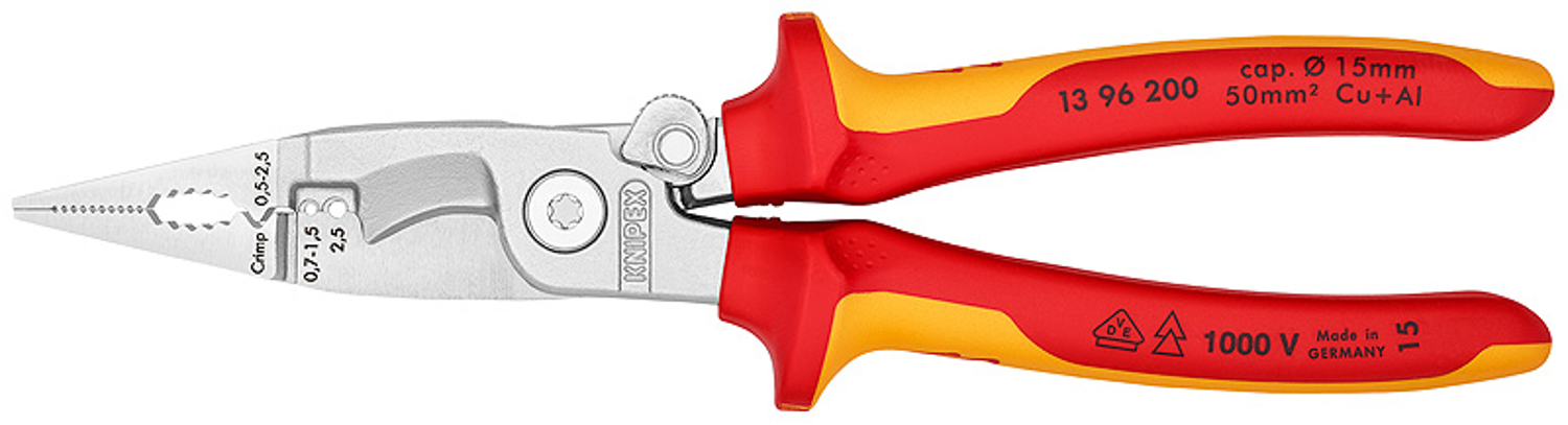 Knipex Elektro-Installationszange mit 6 Funktionen 1396200