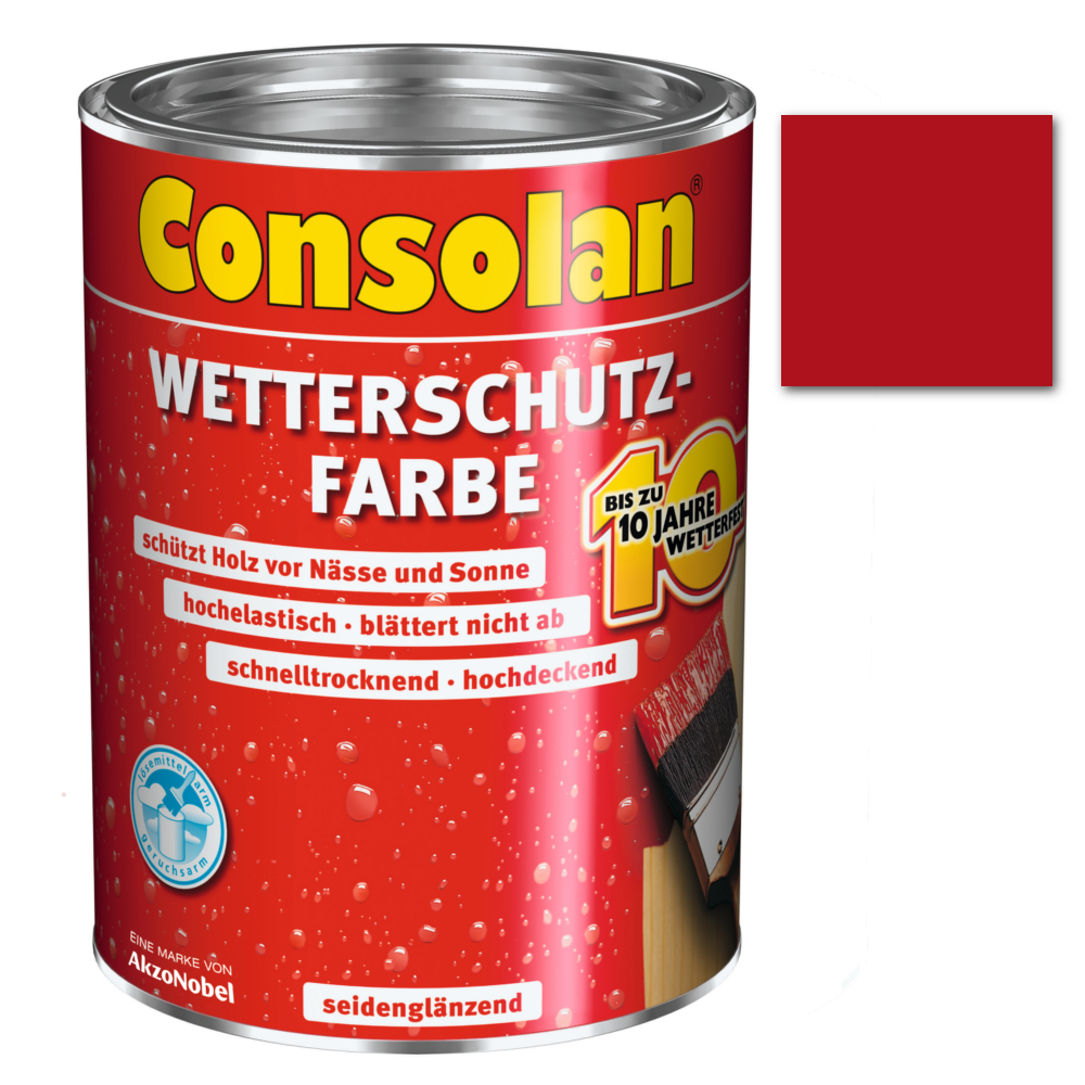 Consolan Wetterschutzfarbe rot 0,75 L