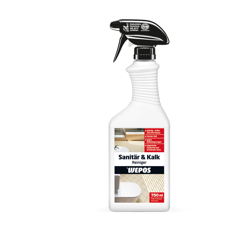 Wepos Sanitär & Kalk Reiniger 750 ml Sprühpistole