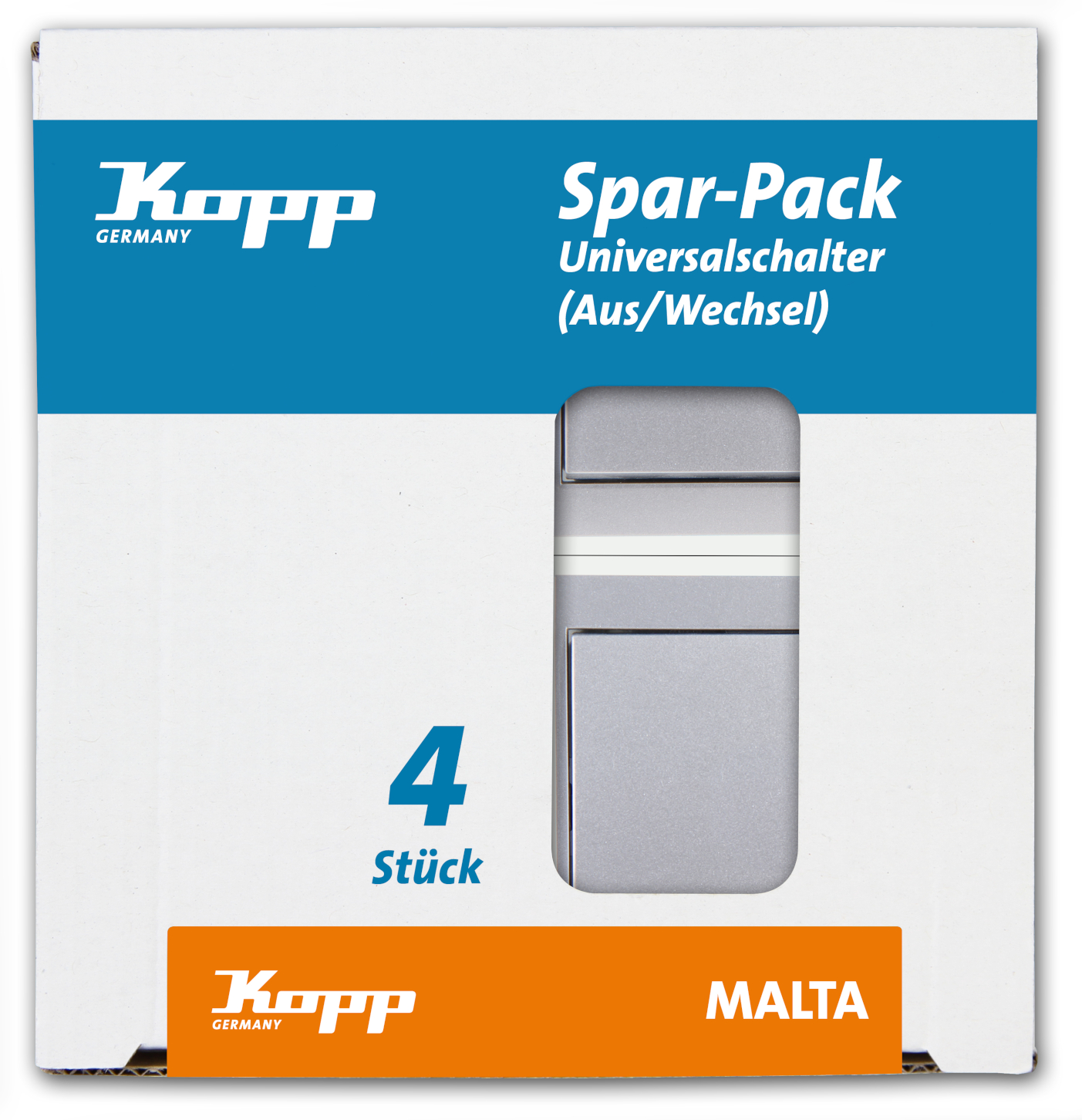 Kopp PROFI-PACK: 4 Universalschalter Malta