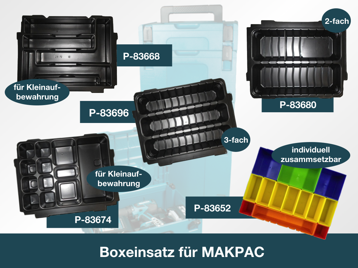 Makita P-83652 Boxeinsatz mit farbigen Boxen für MAKPAC