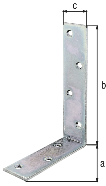 GAH Alberts Balkenwinkel ungleichschenklig 120 x 80 x 40 mm