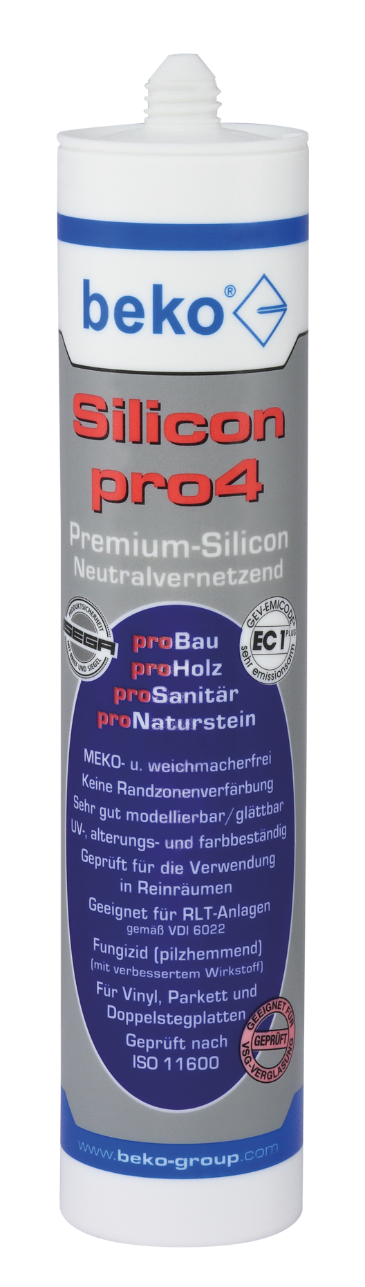 Beko Silicon pro4 Premium 310 ml transparent