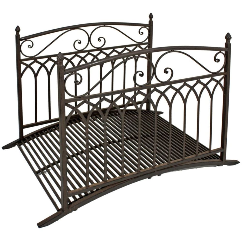 Garden Pleasure Gartenbrücke Yasur mit Geländer 136 x 80 x 91 cm
