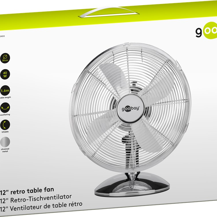 Goobay 12 Zoll Retro-Tischventilator