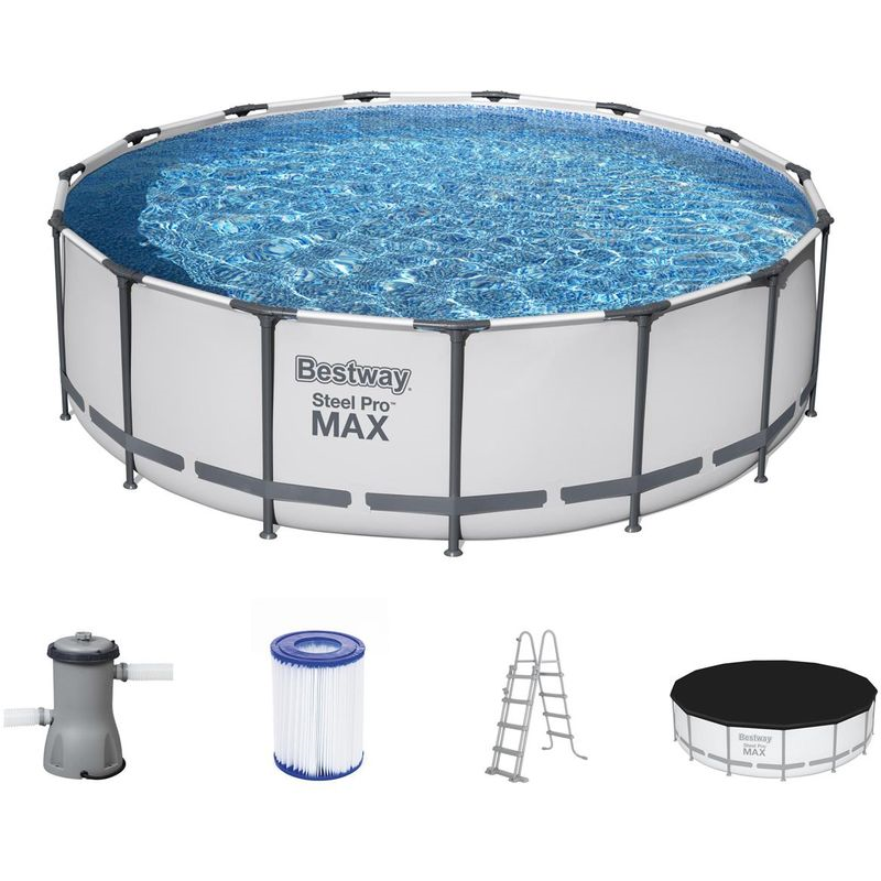 Bestway® Steel Pro Max Frame Pool Komplett-Set ⌀ 457 x 122 cm