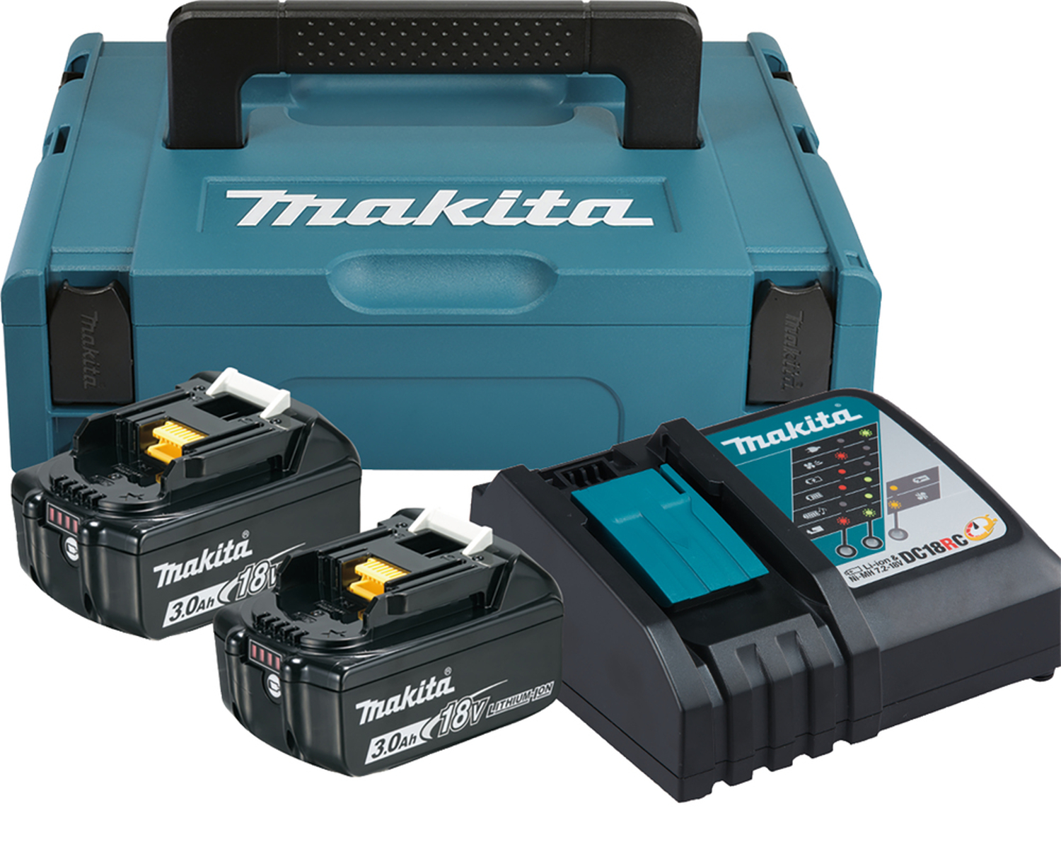 Makita Power Source-Kit LXT 197952-5, bestehend aus Koffer, 2 x Akku und Ladegerät