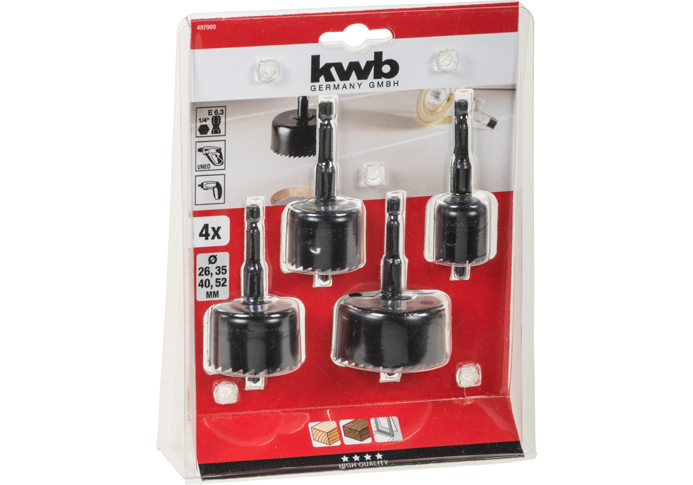 KWB Lochsägen-Set 4-tlg. 26-52 mm