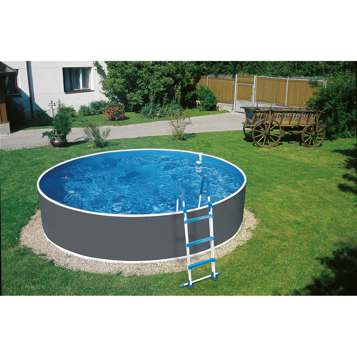 BWT MyPool Poolset Splash Ø 3,60 x 0,90 m grau Sandfilteranlage