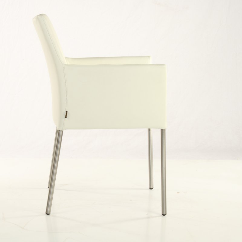 SIX Armlehnstuhl Lederstuhl No.422  Weiß