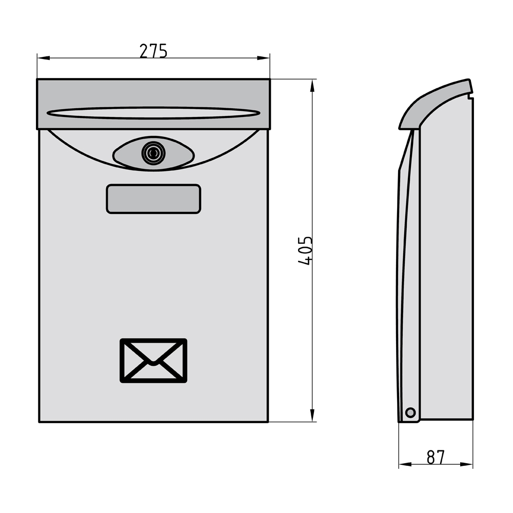 Basi Briefkasten BK 300, rot