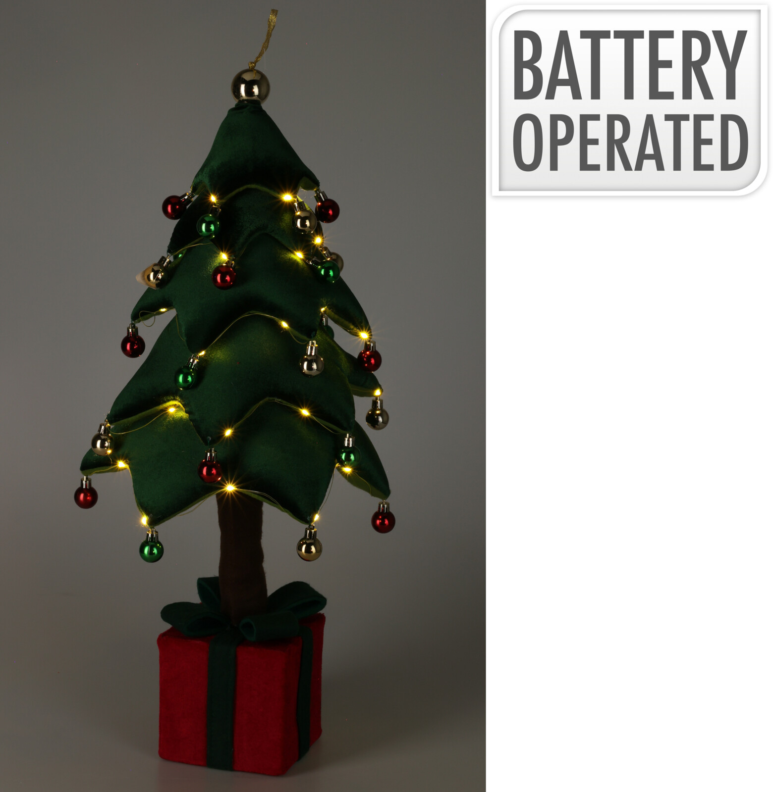 Koopman LED-Weihnachtsbaum mit Samtoptik (verkleinerbar)