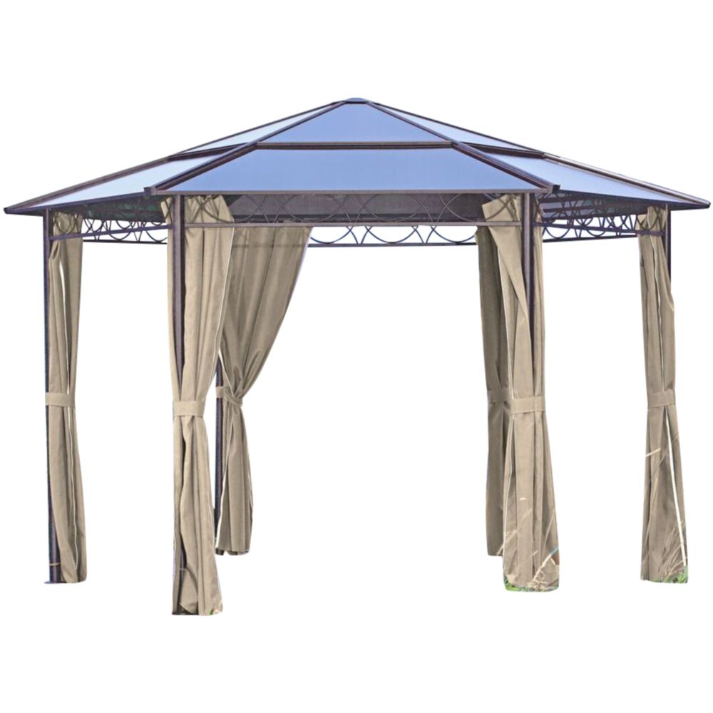 Garden Pleasure Pavillon Salmon 6-eckig Ø 395 x 270 cm