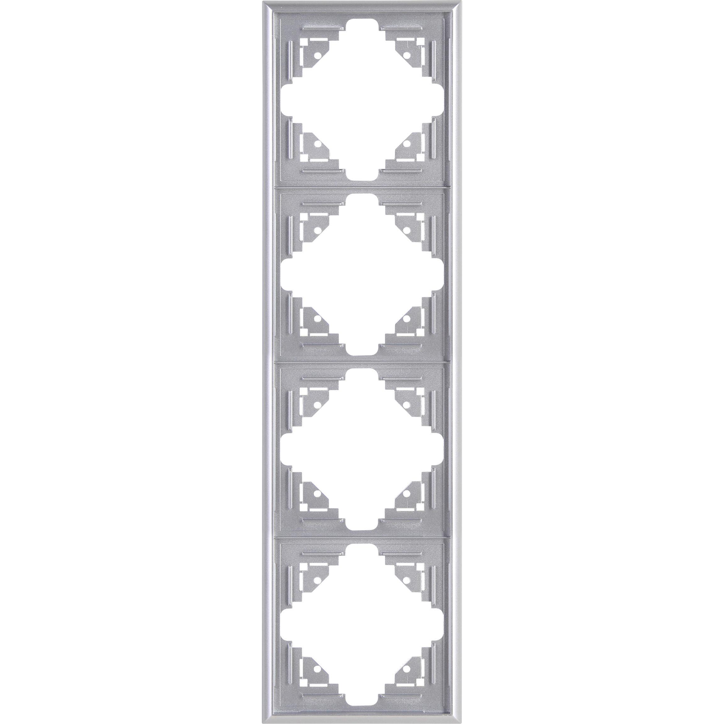 Kopp Abdeckrahmen Malta silber 4-fach Kopp Abdeckrahmen Malta silber 4-fach
