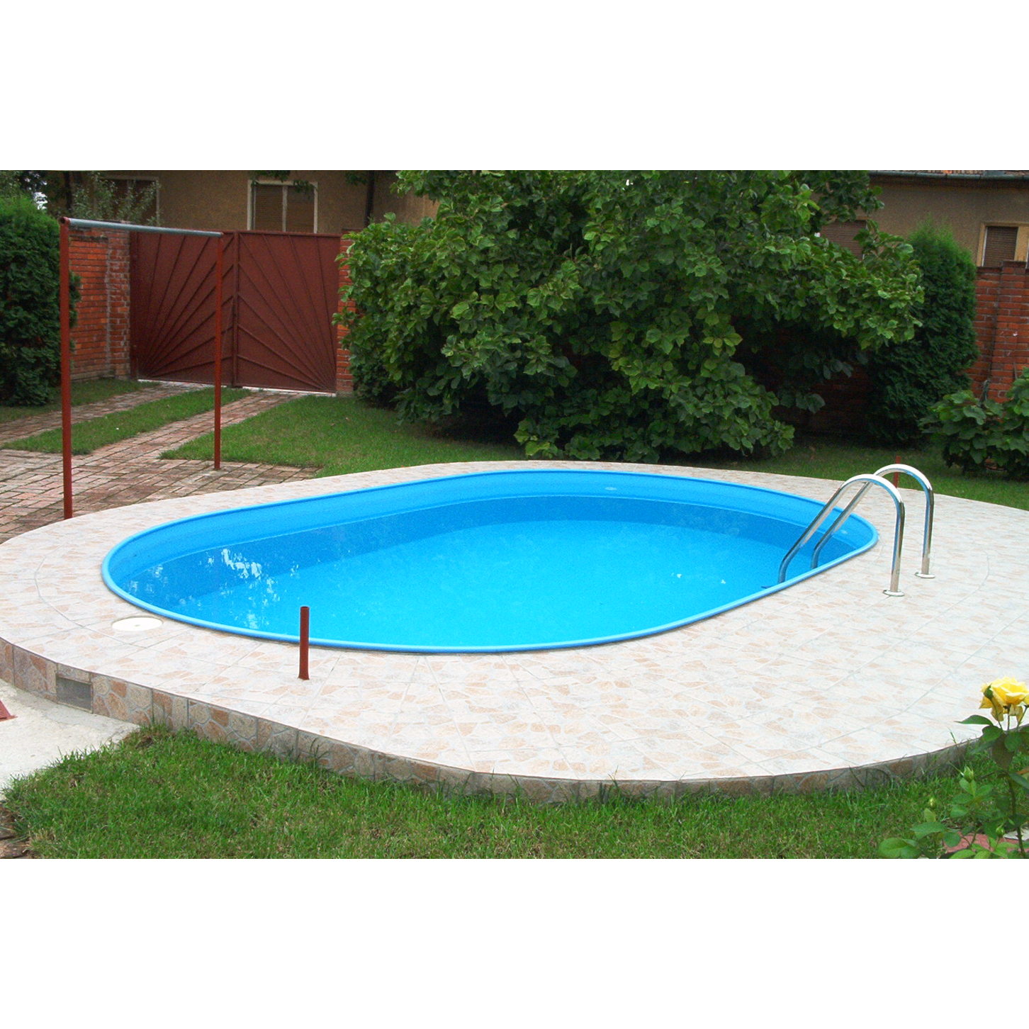 Pool 4 50 X 1 20 BWT Poolset Trend Ovalform 4,50 x 2,50 x 1,20 m Sandfilteranlage