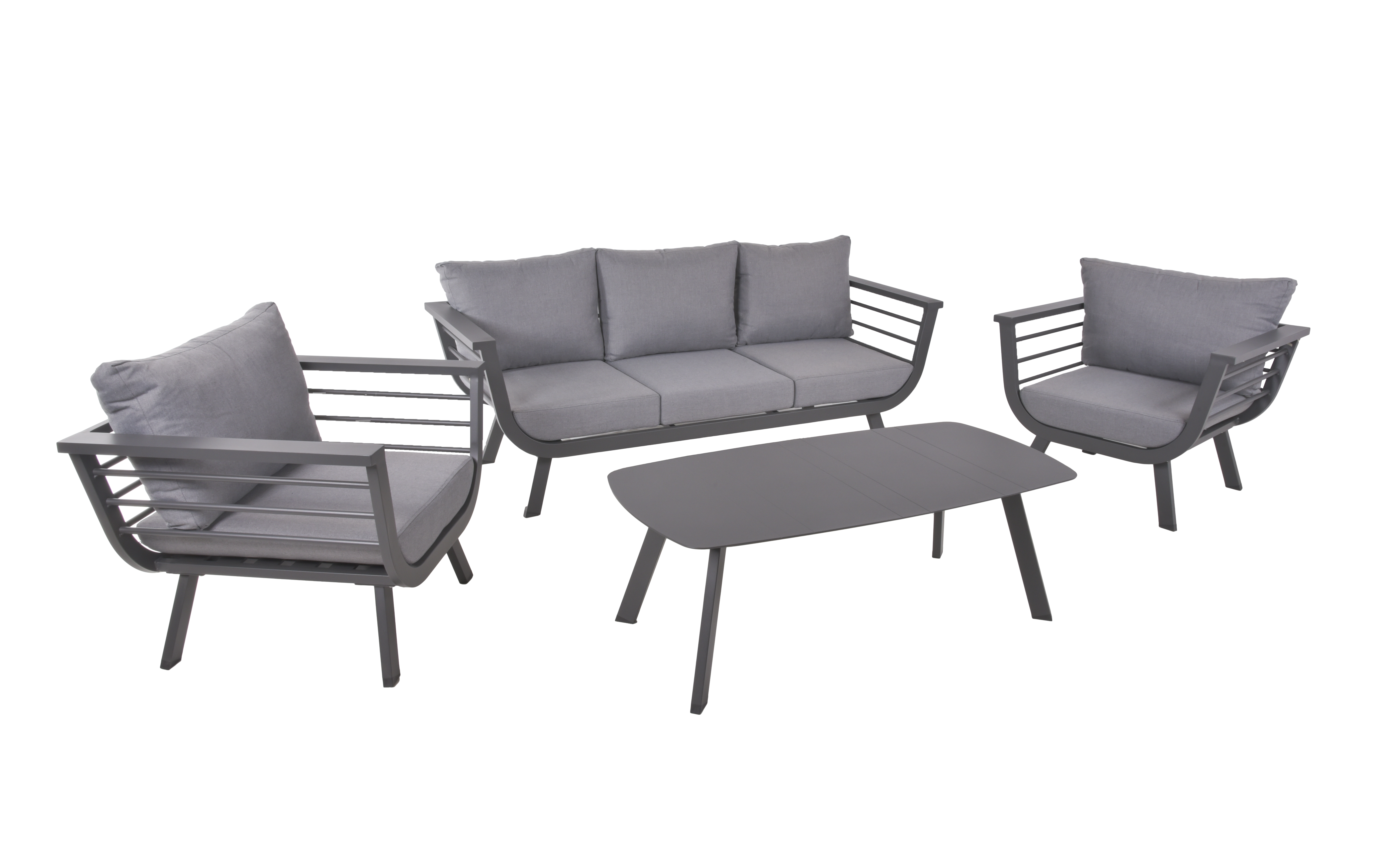 Pleasure 4-teilig Elia Lounge-Gruppe Garden grau/dunkelgrau