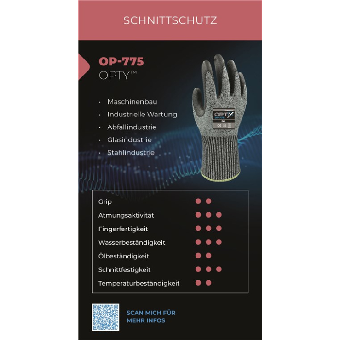 WonderGrip OP-775 Schutzhandschuhe Schnittfest L