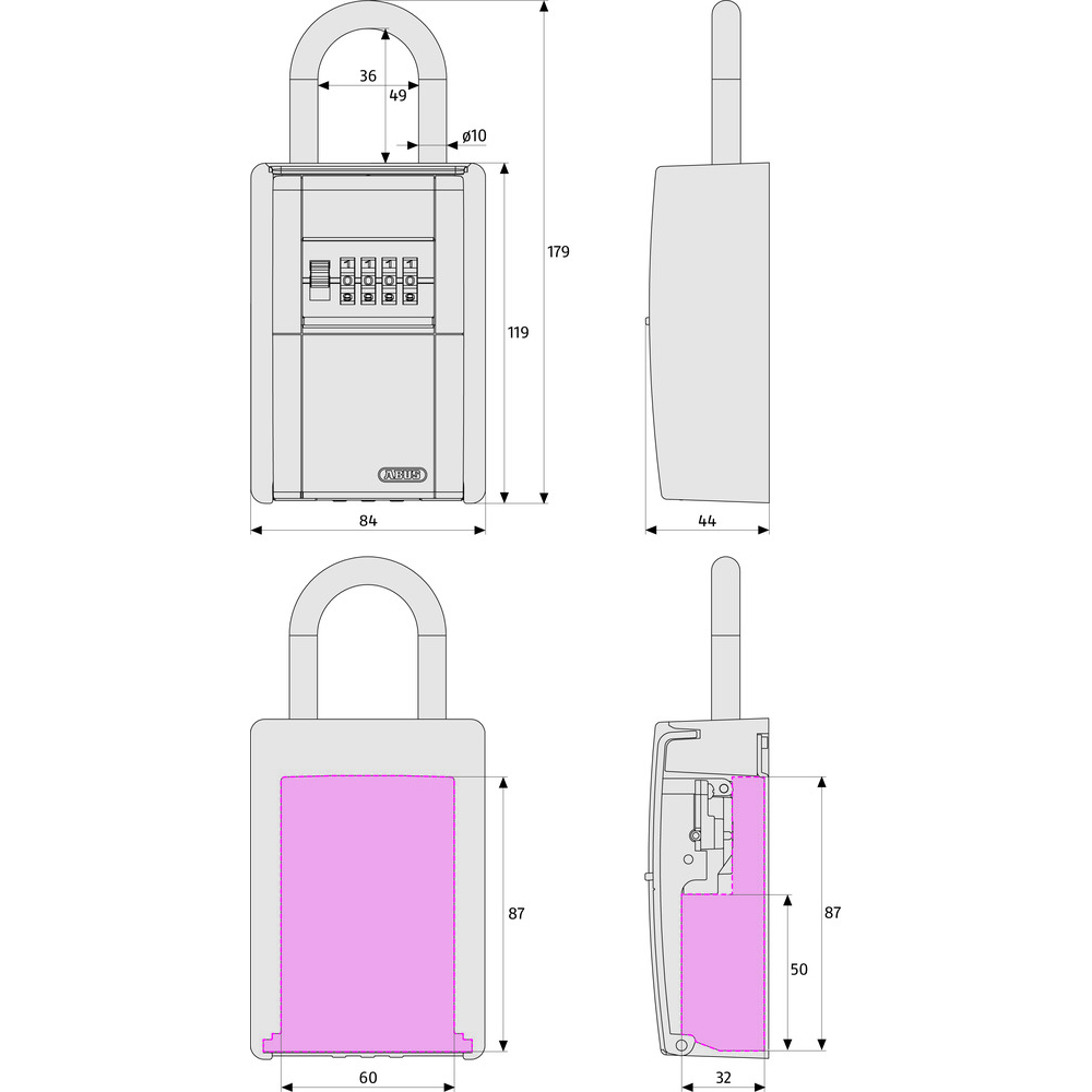 ABUS KeyGarage™ 797 mit Bügel