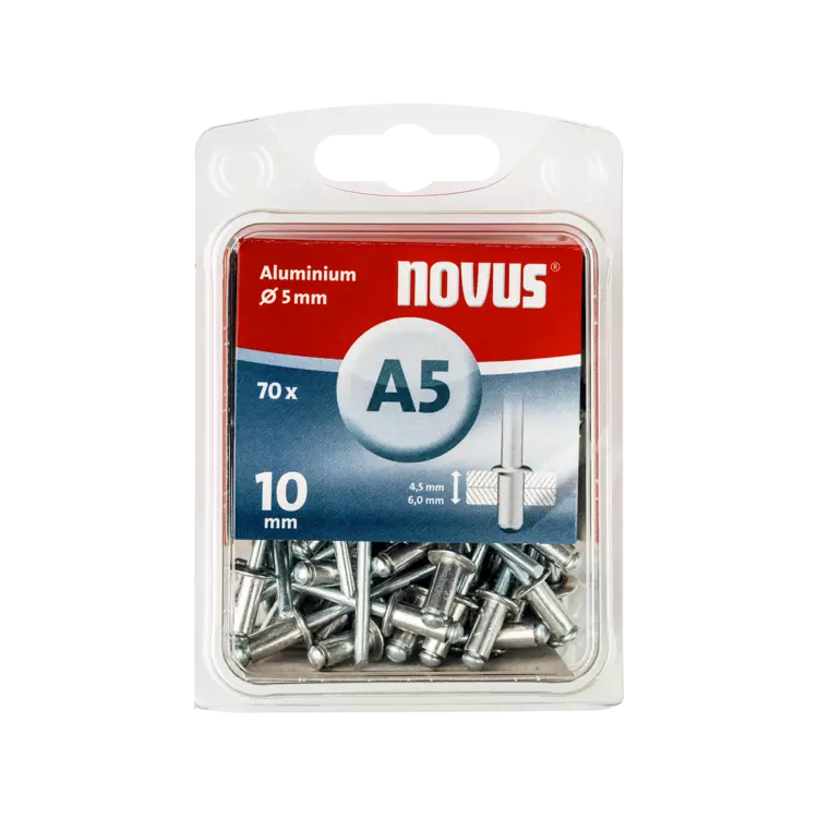 Novus Aluminium-Blindniete Typ A5 10 mm 70 Stk.