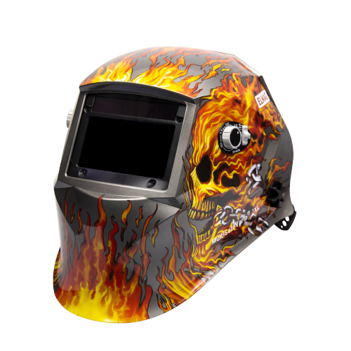 Elmag Automatik-Kopfschweißschirm MultiSafe® Vario Design "Flame" XXL