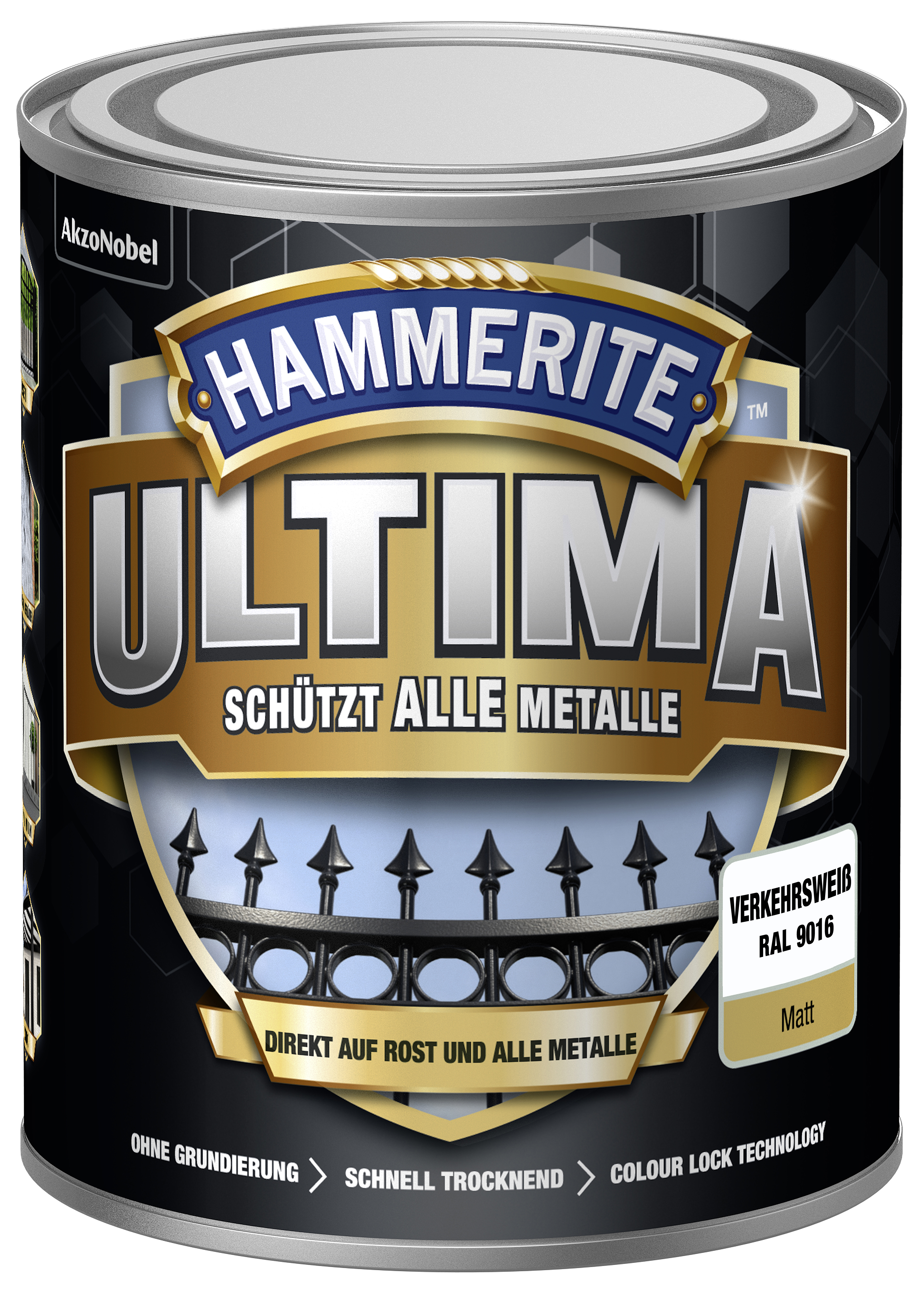 Hammerite Metallschutzlack Ultima Matt 750 ml verkehrsweiß RAL 9005