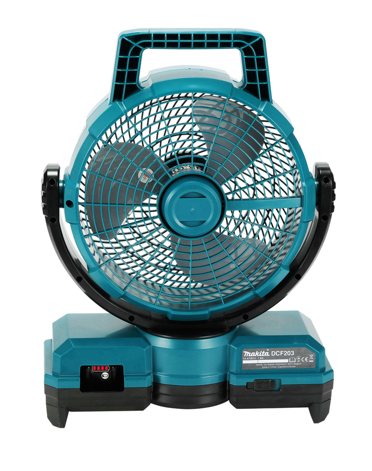 Makita Akku-Lüfter DCF203Z, ohne Akku und Ladegerät, mit Netzteil