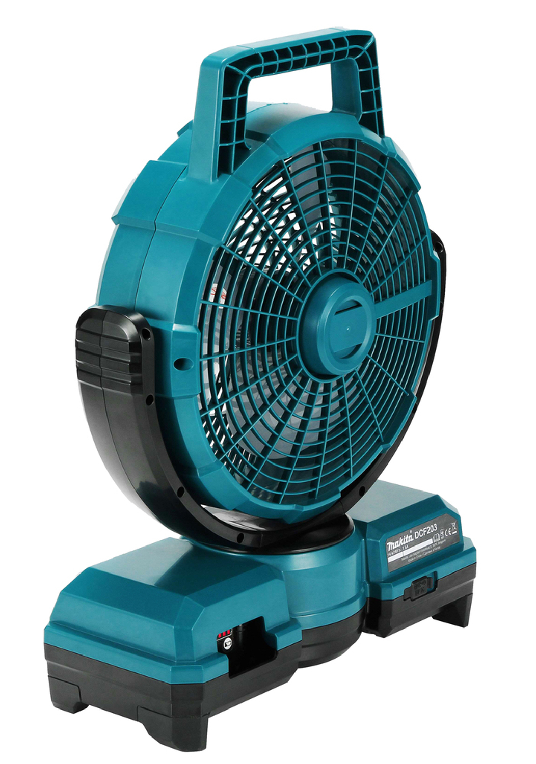 Makita Akku-Lüfter DCF203Z, ohne Akku und Ladegerät, mit Netzteil