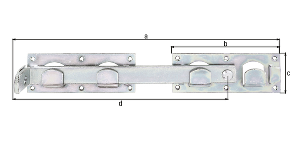 GAH Alberts Doppeltorüberwurf 180x70 mm