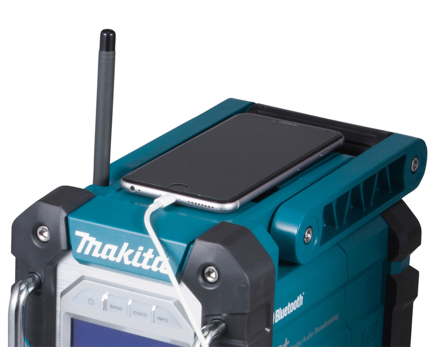 Makita Akku-Baustellenradio DMR112, mit Netzteil, ohne Akku und Ladegerät Makita Akku-Baustellenradio DMR112, mit Netzteil, ohne Akku und Ladegerät