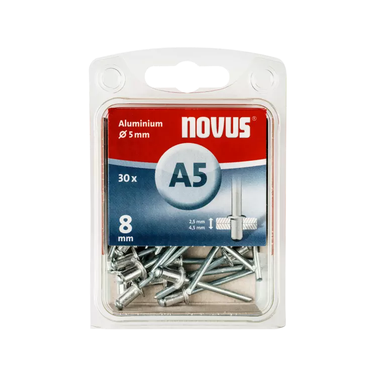 Novus Aluminium-Blindniete Typ A5 8mm 30 Stk.