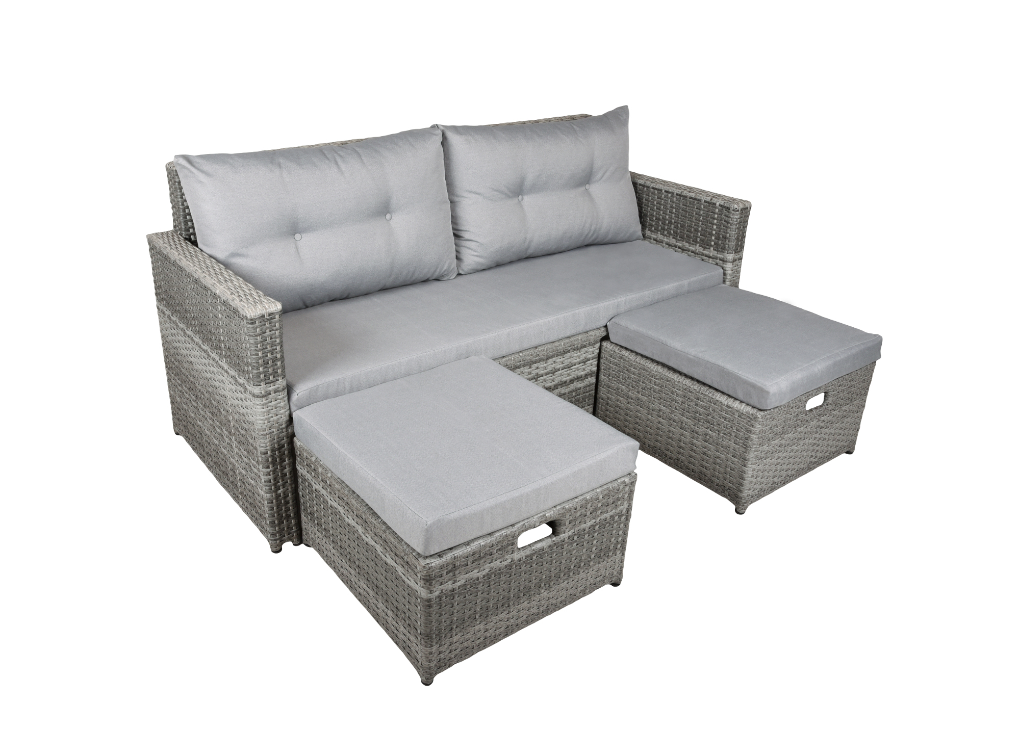 Garden Pleasure Lounge-Sofa Malta schilfgrau/silbergrau