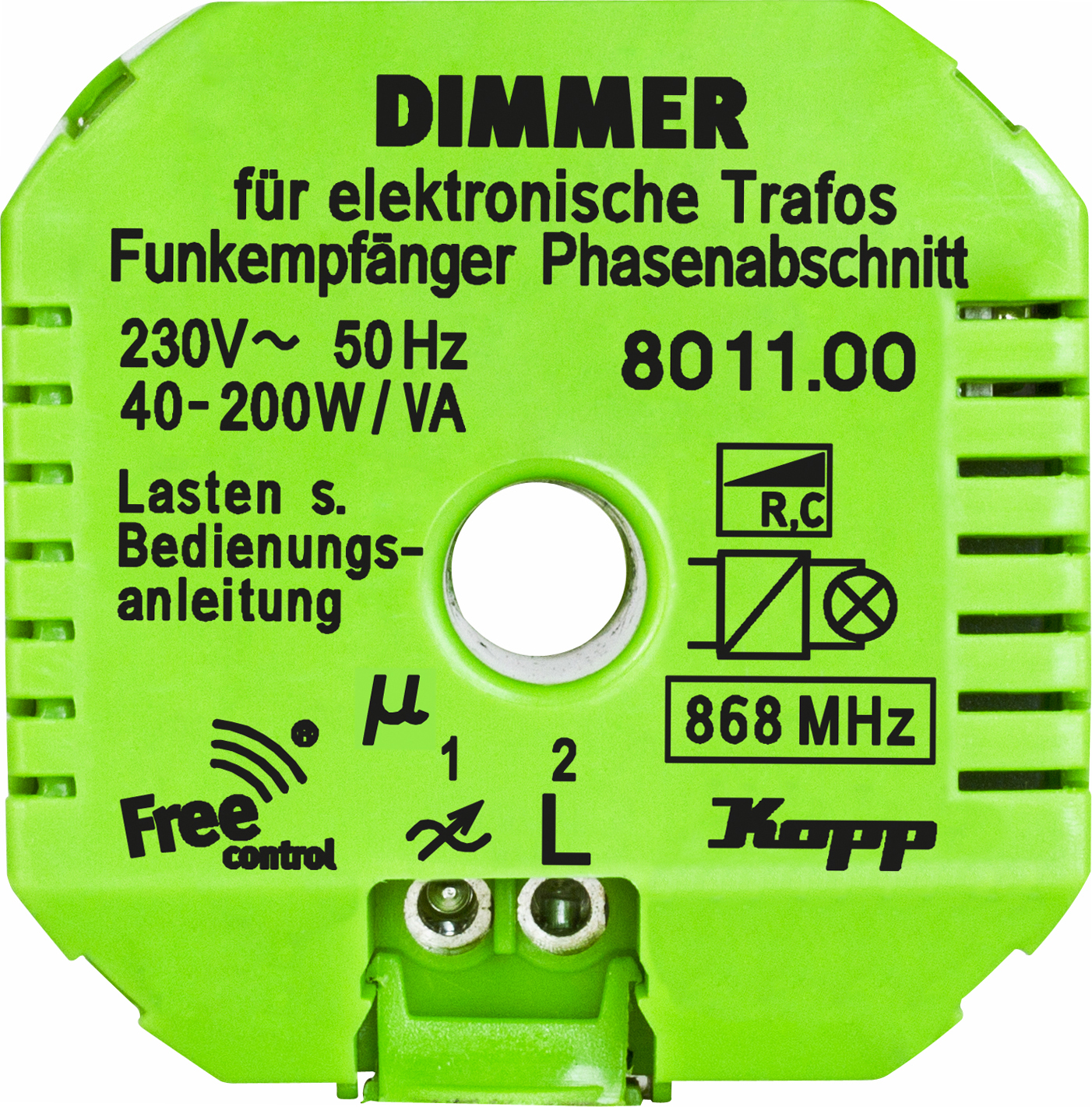 Kopp Funk-Empfänger mit Dimmfunktion für elektronische Trafos