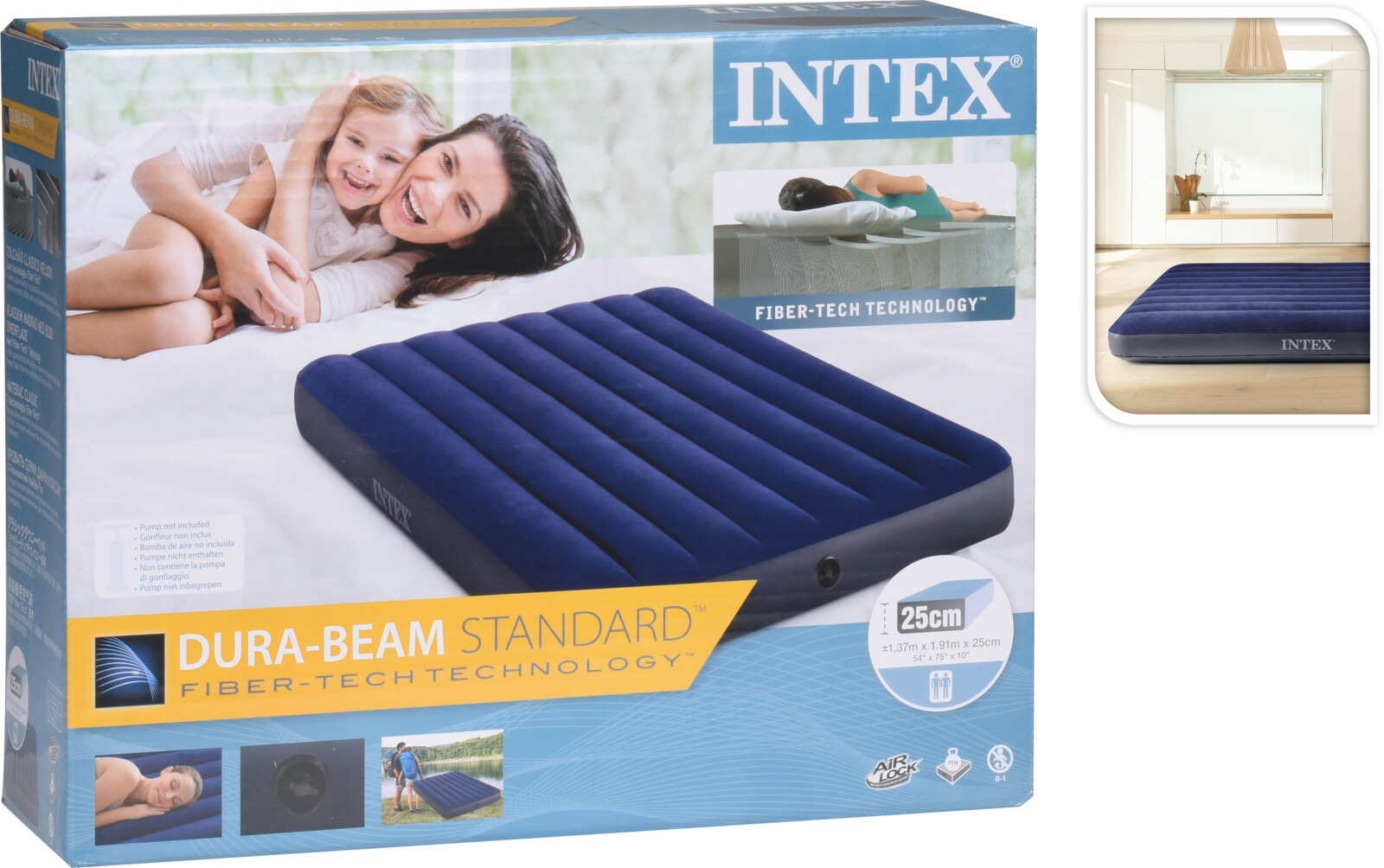 Intex Luftmatratze  191x137x25 cm Blau