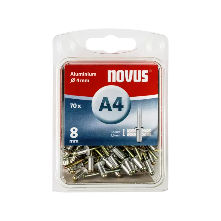 Novus Aluminium-Blindniete Typ A4 8mm 70 Stk.