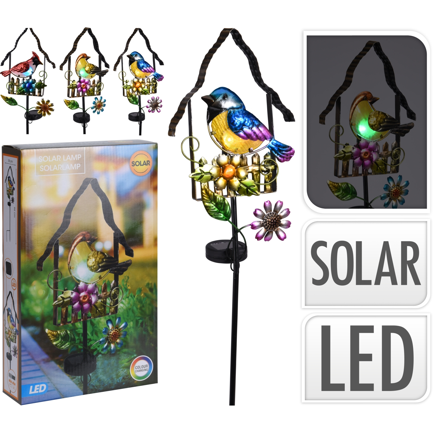 Koopman Solarlampe Vogel mit LED