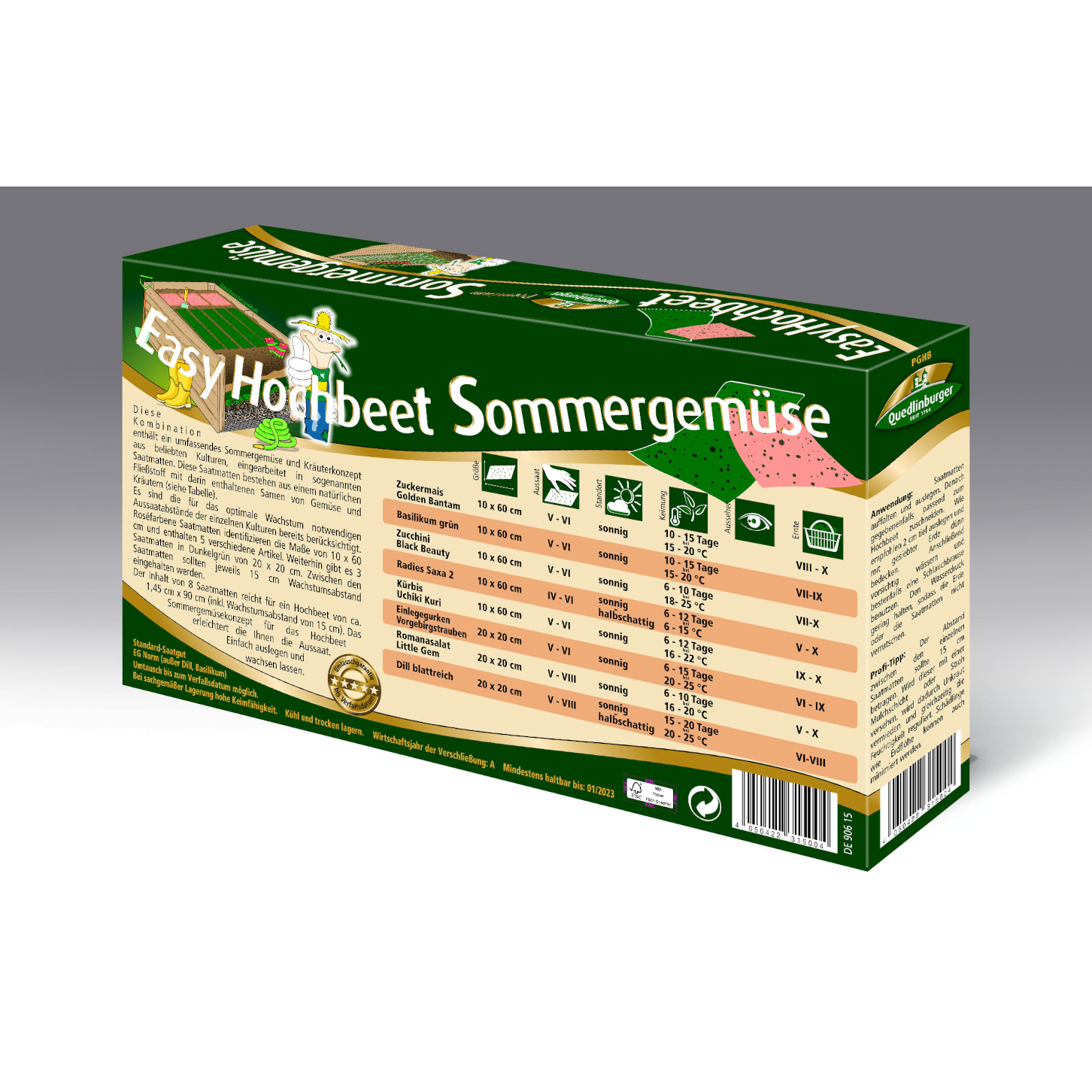 Quedlinburger Sämereien 8 in 1 Easy Hochbeet Sommergemüse