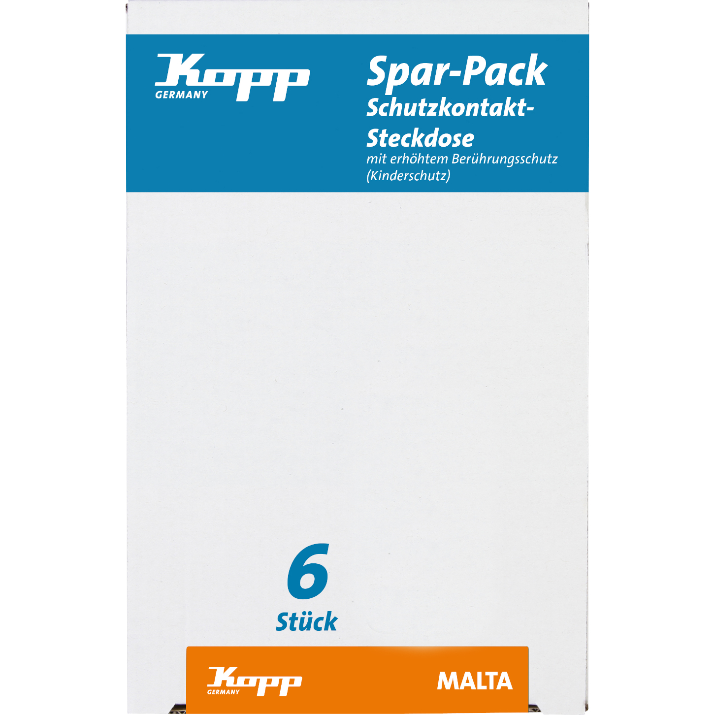 Kopp Spar-Pack: 6 Schuko-Steckdosen MALTA arktis-weiß
