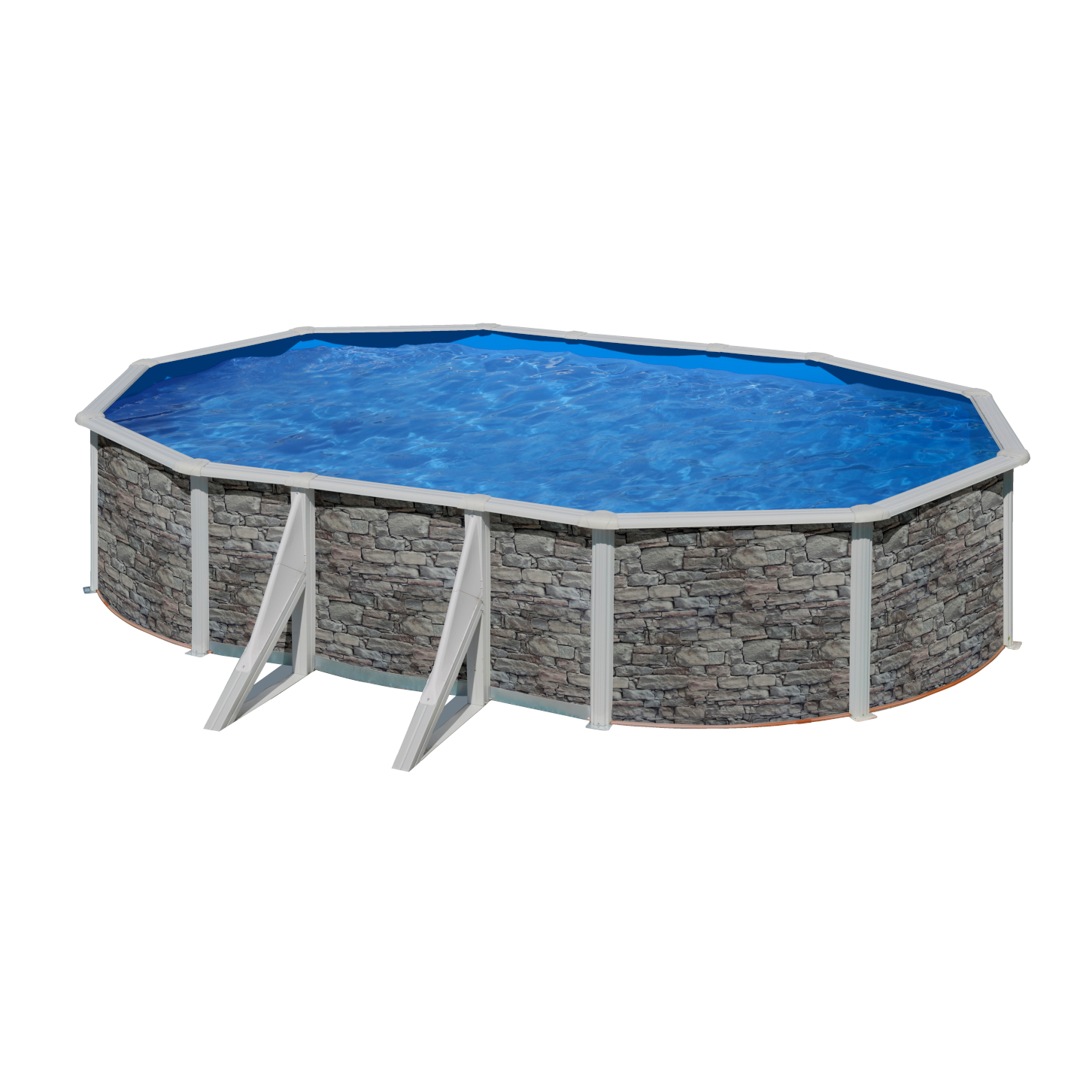 BWT MyPool Poolset Feeling oval 5,00 x 3,00 x 1,20 m Steinoptik