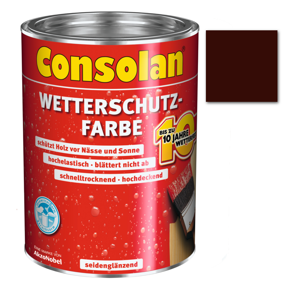 Consolan Wetterschutzfarbe dunkelbraun