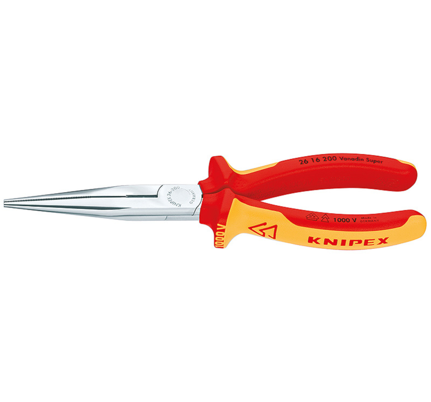 Knipex VDE Flachrundzange mit Schneide 2616200