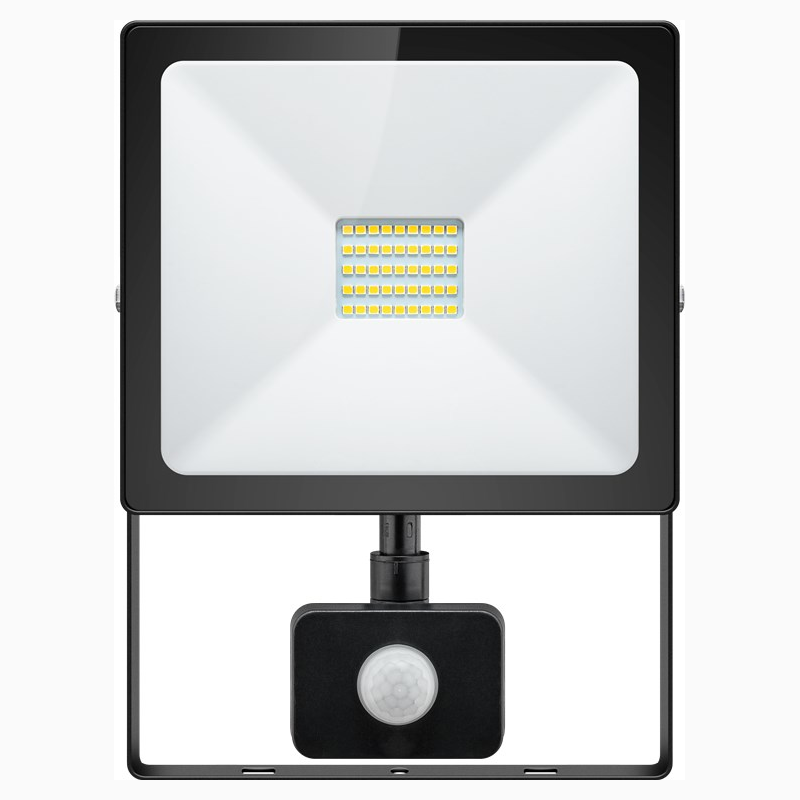 Goobay LED-Außenstrahler 30 W Slim Classic mit Bewegungsmelder