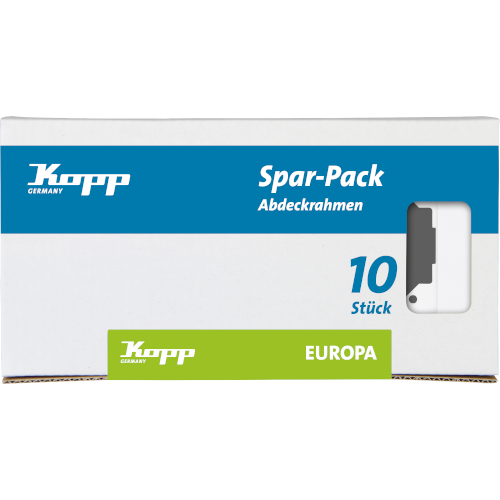 Kopp Profi-Pack 10 x Abdeckrahmen 1 fach EUROPA arktis