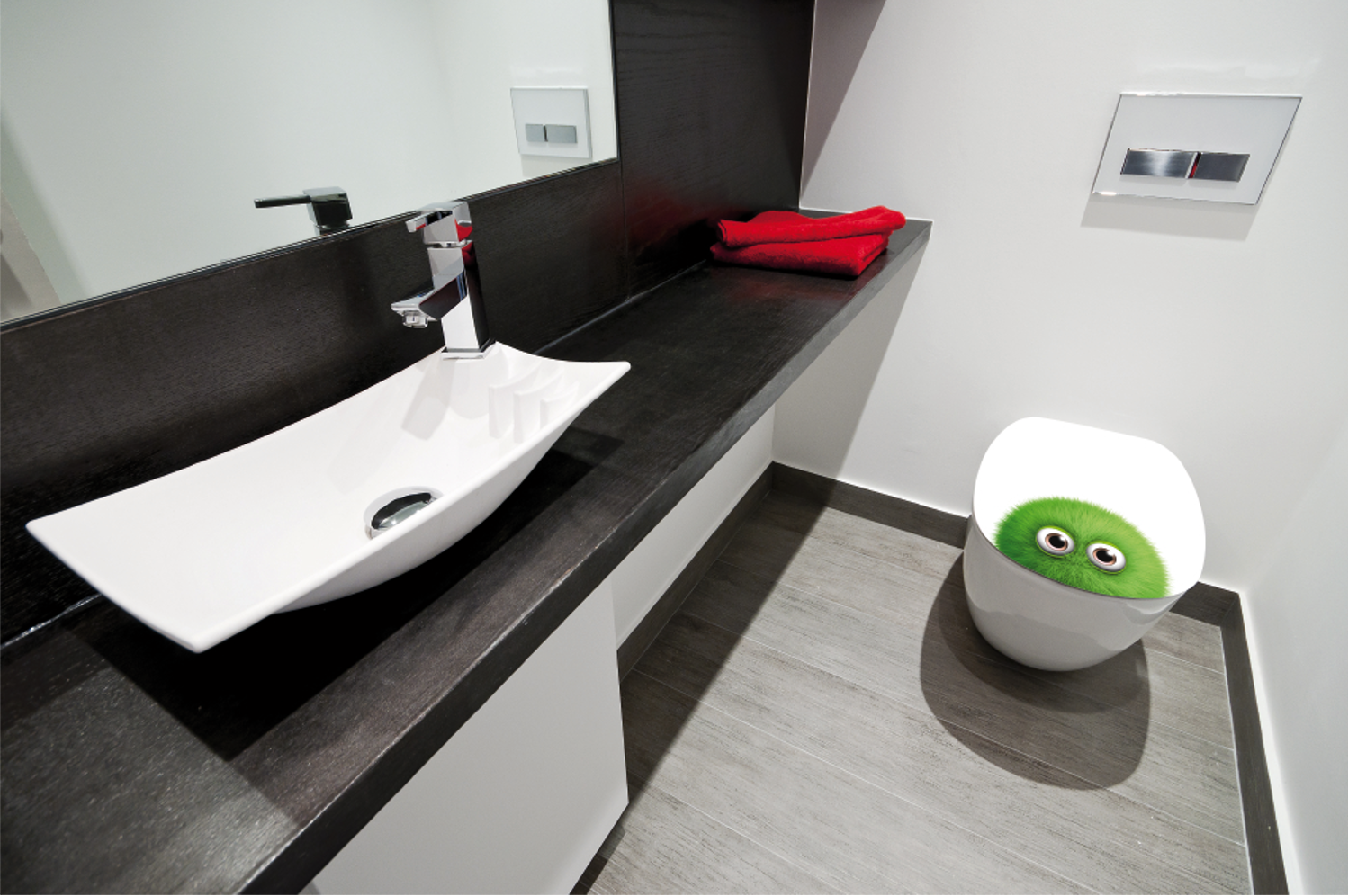 Sanitop WC-Sitz Dekor Monster Bobby mit Soft-Schließ-Komfort und Fast Fix